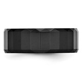 Chisel Ceramic Black Faceted 8mm Polished Beveled Edge Band - CE-799D6D6D-9933