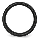 Chisel Ceramic Black Faceted and Beveled Edge 6mm Polished Band - CE-906DFA88-3791