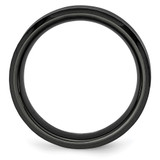 Chisel Ceramic Black Faceted Beveled Edge 8mm Polished Band - CE-C05F5DA5-6353