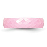 Chisel Ceramic Pink Faceted 6mm Polished Band - CE-3080E981-6491