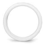 Chisel Ceramic White 4mm Faceted Polished Band - CE-5A53CC4E-6302