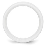 Chisel Ceramic White 6mm Faceted Polished Band - CE-DAA5AD44-4791