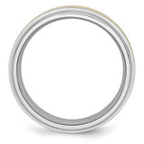 Chisel Cobalt 14k Gold Inlay Satin and Polished 8mm Band - CC-095FBF9D-6994