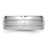 Chisel Cobalt Polished and Satin Grooved 8mm Band - CC-A9EA7FB0-9391