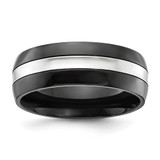 Chisel Cobalt Polished Black IP-plated 8mm Band - CC-3532AE55-9346