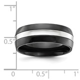 Chisel Cobalt Polished Black IP-plated 8mm Band - CC-62A6CDF9-9525