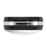 Chisel Cobalt Polished Black IP-plated 8mm Band - CC-75605FB0-4779