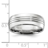 Chisel Cobalt Polished Grooved 8mm Band - CC-AE1AB30C-7594