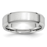Chisel Cobalt Satin and Polished Beveled Edge 6mm Band - CC-C85E7C12-5977
