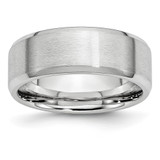 Chisel Cobalt Satin and Polished Beveled Edge 8mm Band - CC-C34945C7-1432