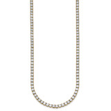 14k 20 carat Lab Grown Diamond VS/SI+ G+ Complete Round 20 inch Straight Tennis Necklace