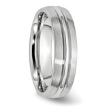 Chisel Cobalt Satin and Polished Grooved 6mm Band - CC-4493776C-7878