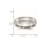 Chisel Cobalt Satin and Polished Ridged Edge 6mm Band - CC-A0343EDD-4186