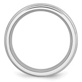 Chisel Cobalt Satin and Polished Ridged Edge 7mm Band - CC-38A21A3E-7245