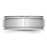 Chisel Cobalt Satin and Polished Ridged Edge 8mm Band - CC-49C06654-2935