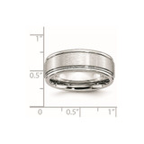 Chisel Cobalt Satin and Polished Ridged Edge 8mm Band - CC-F22C62E5-4987