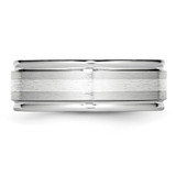 Chisel Cobalt Sterling Silver Inlay Satin and Polished 8mm Band - CC-09AEA09C-9327