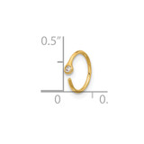 14K 20 Gauge Polished CZ Nose Ring - BD-03772F0C-3032