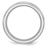 Chisel Cobalt Sterling Silver Inlay Satin and Polished 8mm Band - CC-A85E80A6-1970