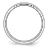 Chisel Cobalt Sterling Silver Inlay Satin and Polished Beveled Edge 8mm Band - CC-ECCE97BD-4475