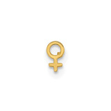 14K 20 Gauge Polished Female Symbol Nose Stud