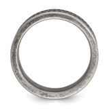 Chisel Stainless Steel Antiqued Gun Metal IP-plated Beaded 10mm Flat Band - SR-E9516A97-7648