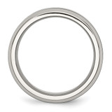 Chisel Stainless Steel Base with Polished Black Ceramic Center Beveled Band - SR-55652BD0-8840