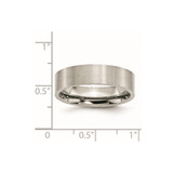 Chisel Stainless Steel Brushed 6mm Flat Band - SR-2C351677-5071