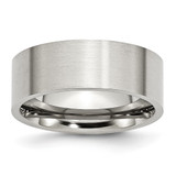 Chisel Stainless Steel Brushed 8mm Flat Band - SR-7B678EE6-8936