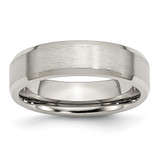 Chisel Stainless Steel Brushed and Polished 6mm Flat Beveled Edge Band - SR-003A6230-9204