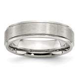 Chisel Stainless Steel Brushed and Polished 6mm Grooved Edge Band - SR-9712613D-3577