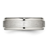 Chisel Stainless Steel Brushed and Polished 7mm Ridged Edge Band - SR-250C9E34-8279