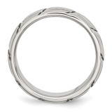 Chisel Stainless Steel Brushed and Polished 8mm Grooved Band - SR-397CEBEC-7186