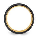 Chisel Stainless Steel Brushed and Polished Black and Yellow IP-plated 8mm Band - SR-576C46DA-1454