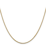 14K 20 inch 1.1mm Round Snake with Lobster Clasp Chain