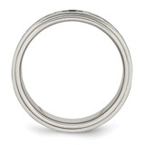 Chisel Stainless Steel Brushed and Polished Enamel Rotating Swirl Design 8mm Band - SR-62A30092-9059