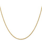 14K 20 inch 1.3 Heavy Baby Rope with Lobster Clasp Chain