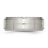 Chisel Stainless Steel Brushed and Polished Grooved 8mm Ridged Edge Band - SR-DB73200E-6124