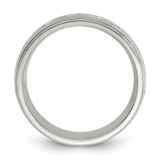 Chisel Stainless Steel Brushed and Polished Scroll Design 8mm Ridged Edge Band - SR-FB245DDD-1524