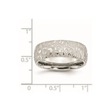 Chisel Stainless Steel Brushed and Polished Textured 8mm Band - SR-35D4F279-2573