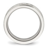 Chisel Stainless Steel Brushed and Polished Twisted 7mm Band - SR-A9F86F1C-5347