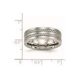 Chisel Stainless Steel Brushed and Polished Twisted 7mm Band - SR-F2DA2336-4659