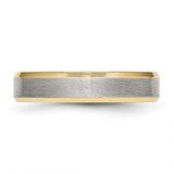 Chisel Stainless Steel Brushed and Polished Yellow IP-plated 5mm Beveled Edge Band - SR-40CF2286-2230