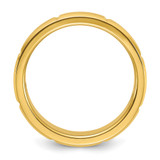 Chisel Stainless Steel Brushed and Polished Yellow IP-plated Grooved 6mm Band - SR-D685B7C2-9774