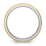 Chisel Stainless Steel Brushed and Polished Yellow IP-plated Lord's Prayer 8mm Band - SR-42FDED2C-6250