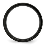 Chisel Stainless Steel Brushed Black IP-plated 5mm Flat Band - SR-CBF258DD-5971
