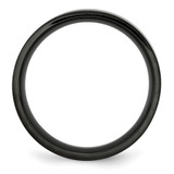 Chisel Stainless Steel Brushed Black IP-plated 6mm Flat Band - SR-B4C2EFD6-2744