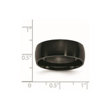 Chisel Stainless Steel Brushed Black IP-plated 8mm Band - SR-9BE88287-1670