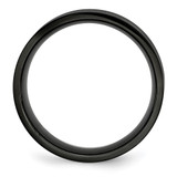 Chisel Stainless Steel Brushed Black IP-plated 8mm Flat Band - SR-3728F642-8308
