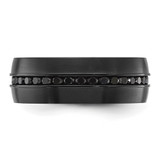 Chisel Stainless Steel Brushed Black IP-plated with Black CZ 8mm Band - SR-D95680C7-6139